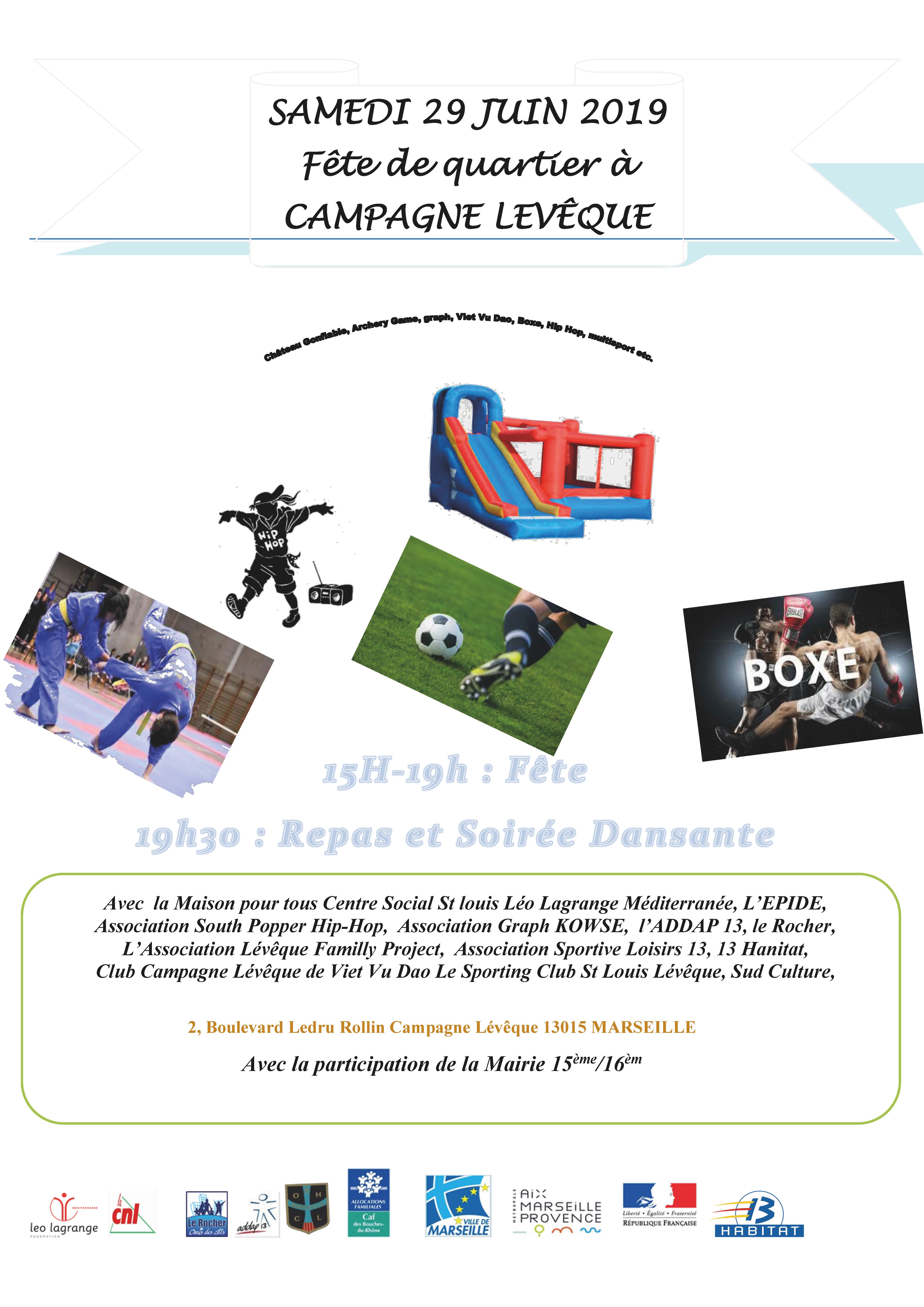 Fête de quartier à Campagne Lévêque - Le samedi 29 juin